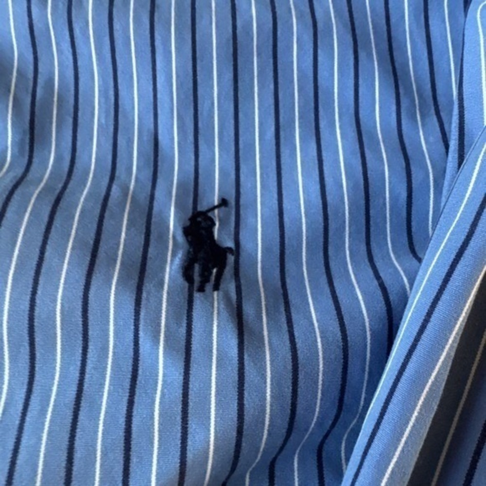 Ralph Lauren Mens Striped Button Down Long Sleeve Dress‎ Shirt Classic Fit - Picture 3 of 5
